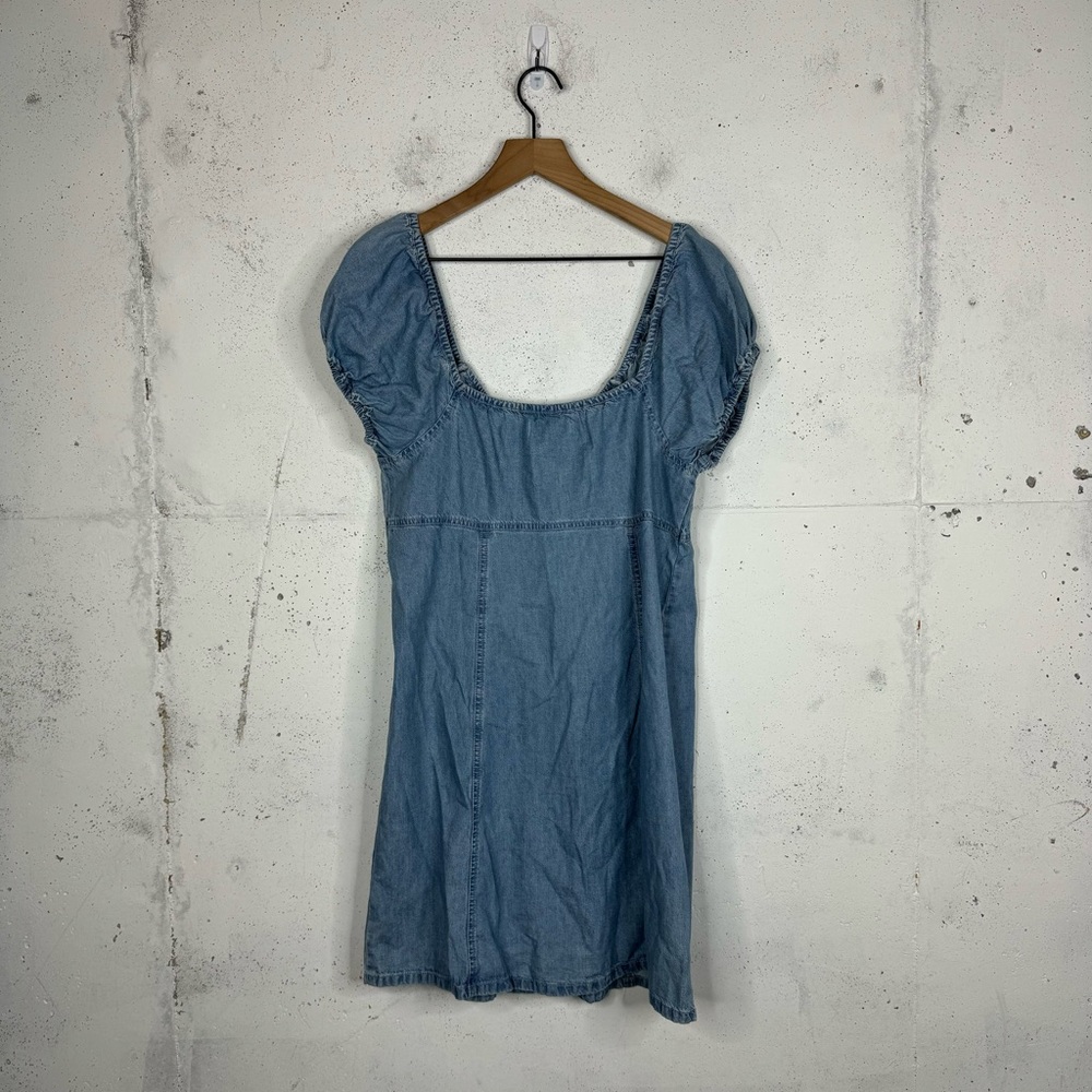 Madewell Denim Margie Cap Sleeve Mini Dress New Size 10 - Picture 8 of 9